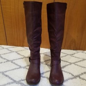 JustFab maroon Didoa boots